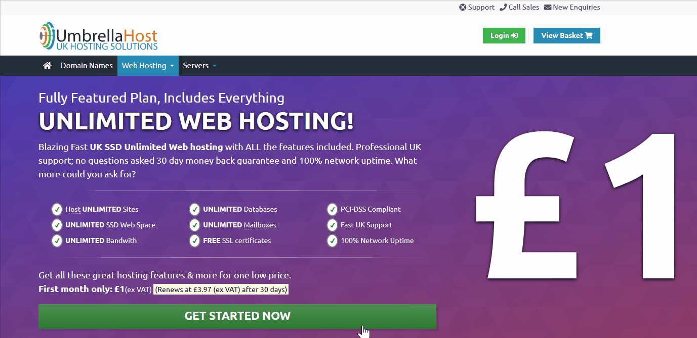 Umbrella Host Unlimited Web Hosting