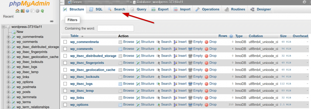 hack phpmyadmin root password