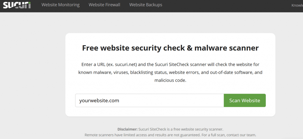 sucuri start sexternal can