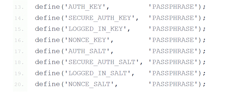 generate wordpress salt keys