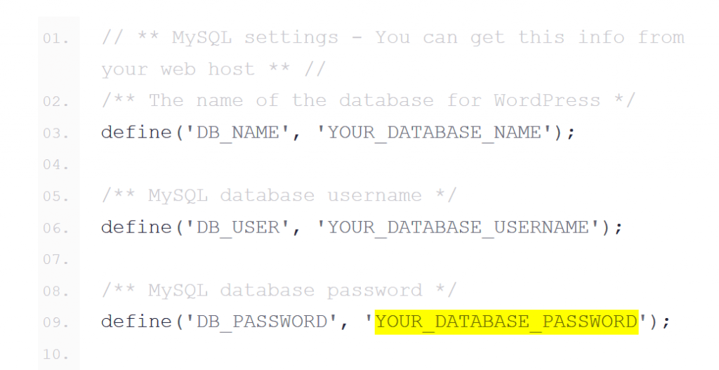 wpconfig file update